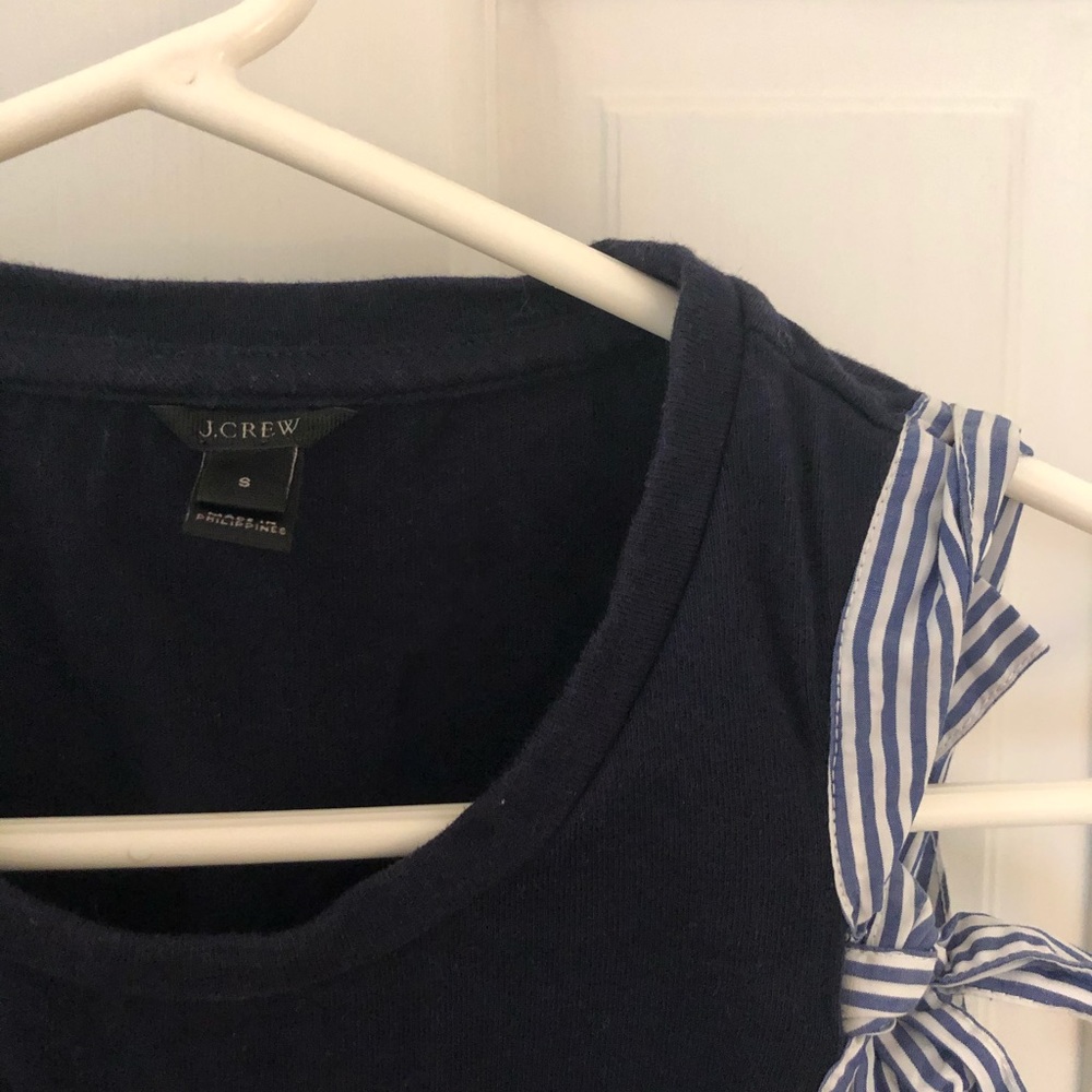 Jcrew navy sleeveless cotton blouse - Picture 2 of 4
